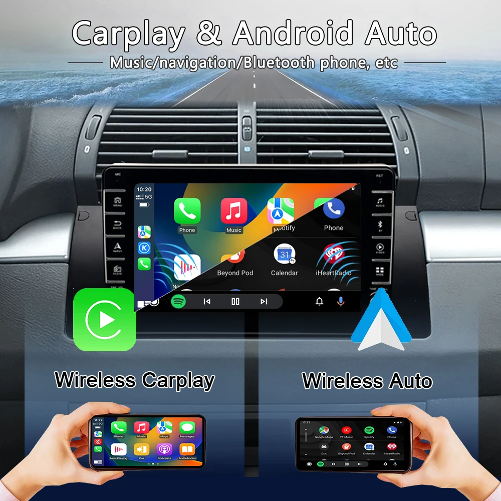 LELV''For BMW E39(1995-2003-8inch)Car Radio Android 14 Wireless Carplay Multimedia Video Player GPS Navigation