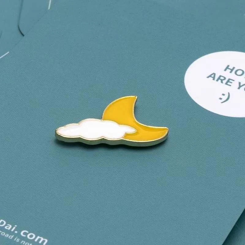 타이 온리 유 더 시리즈 링옴 코스프레 배지 귀여운 에나멜 달 태양 브로치 라펠 핀 가방 코스튬 액세서리 쥬얼리 선물 소품