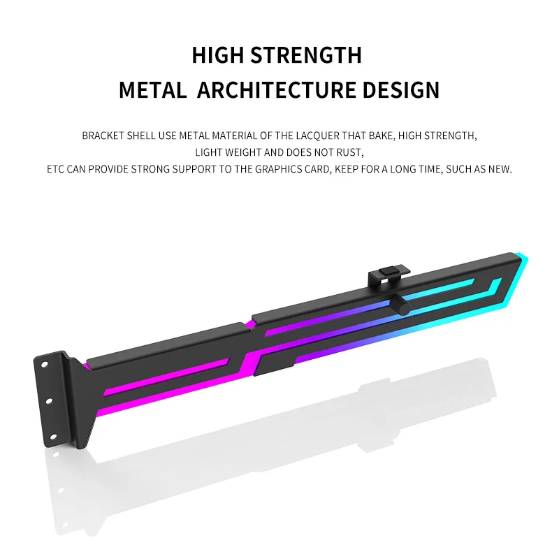 Support de carte graphique ARGB pour groupe électrogène, 5V, 3 broches, AURA SYNC, VGA, hauteur réglable