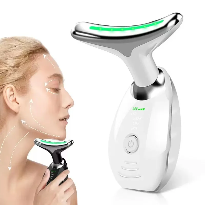 

Microcurrent Three-Purpose Chin Lifting Face Neck Beauty Device LED Photon Firming Rejuvenation Anti Wrinkle Skin Care Facial