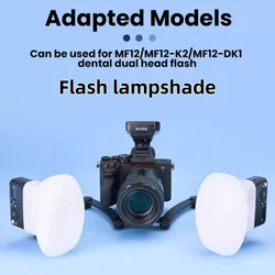 For Godox MF12 Flash Godox MF-DD Flash lampshade Dental Diffuser Silica Gel Diffusion Dome Kit