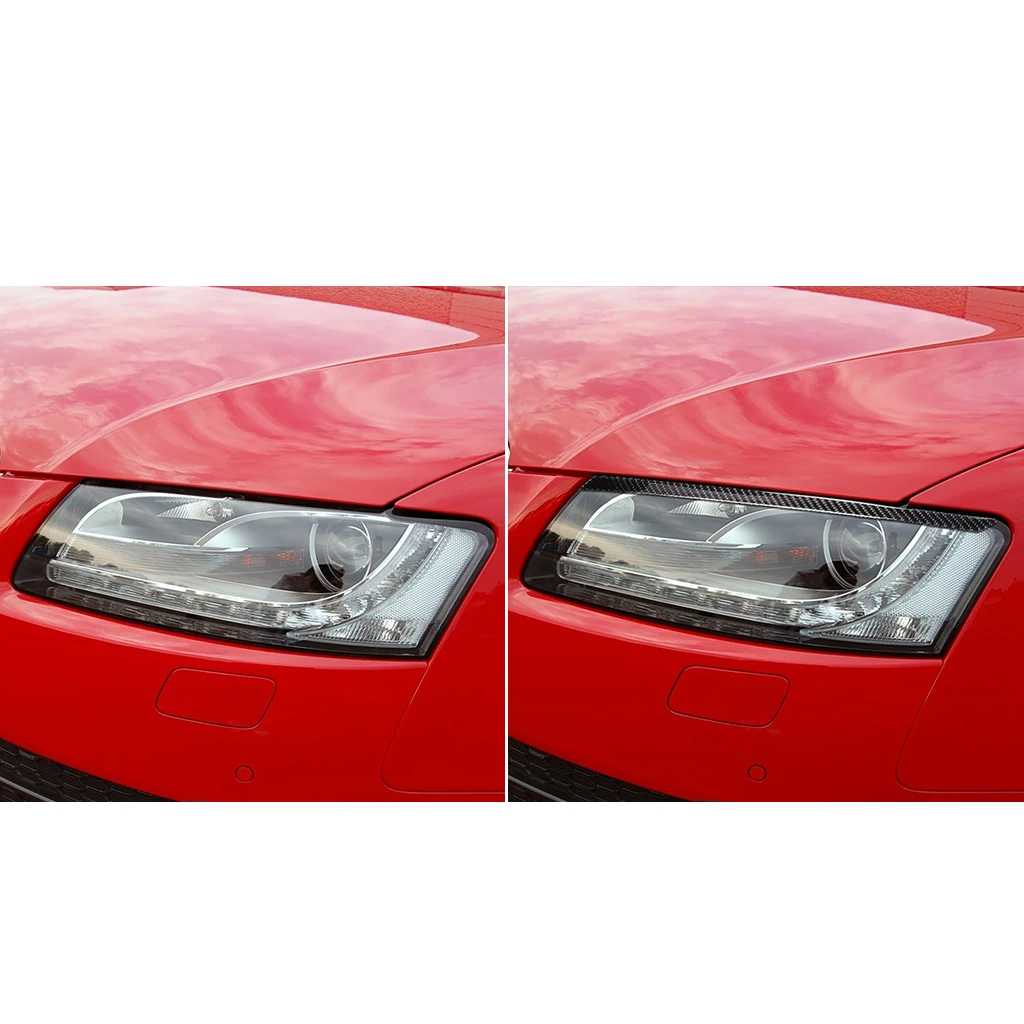 For Audi A4L A5 2009 2010 2011 2012 2013 2014 2015 2016 Accessories Carbon Fiber Interior Lamp Eyebrow Trim Sticker