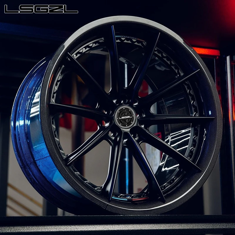 

Carbon Fiber High Quality Forged Aluminum Alloy Rims for Luxury C8 BMW Ferrari 5x120 Deep Concave 16-26 Inch Wheel
