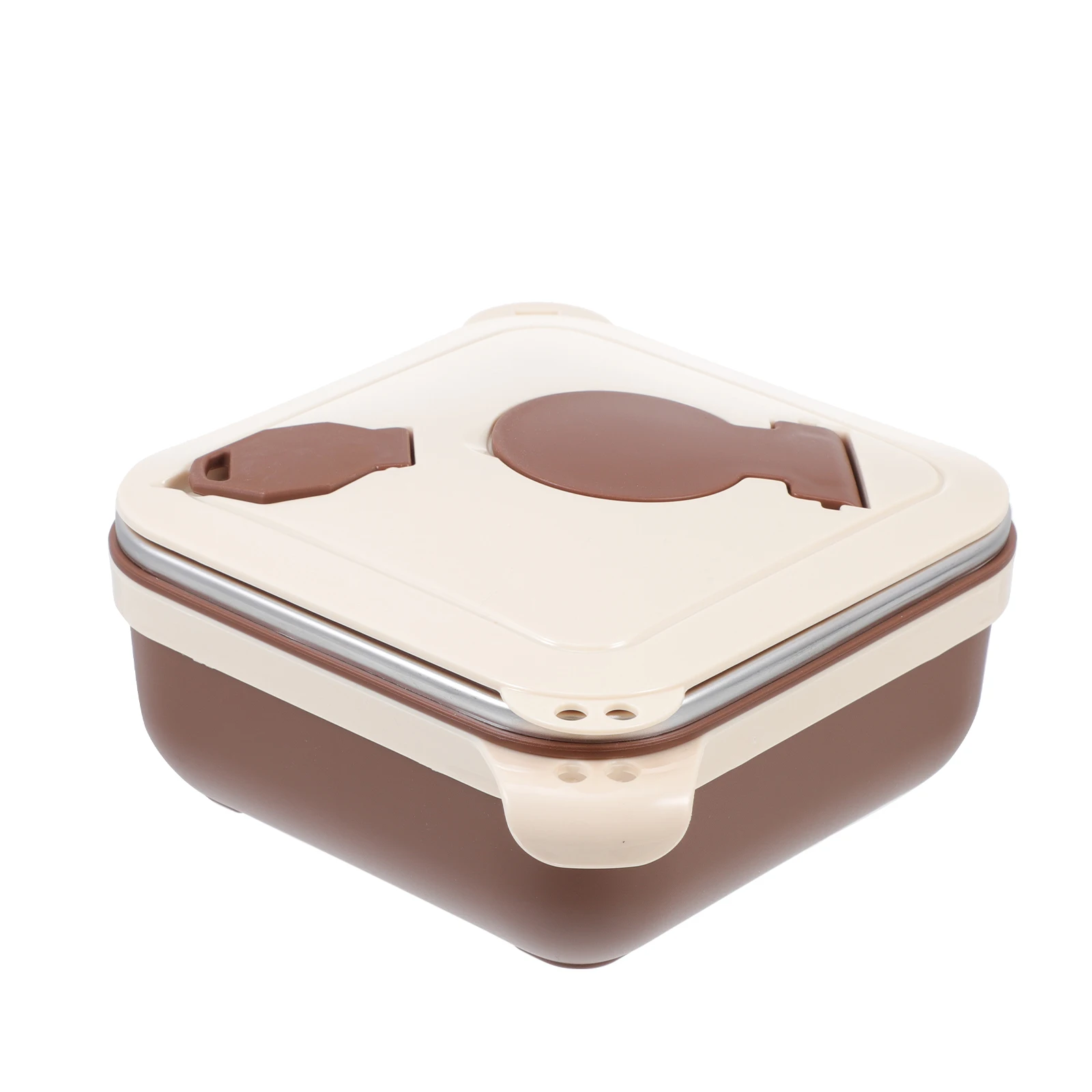 

Stainless Steel Instant Noodle Bowl Square Food Case Portable Kitchen Accessory Home Office Travel Camping Sealing