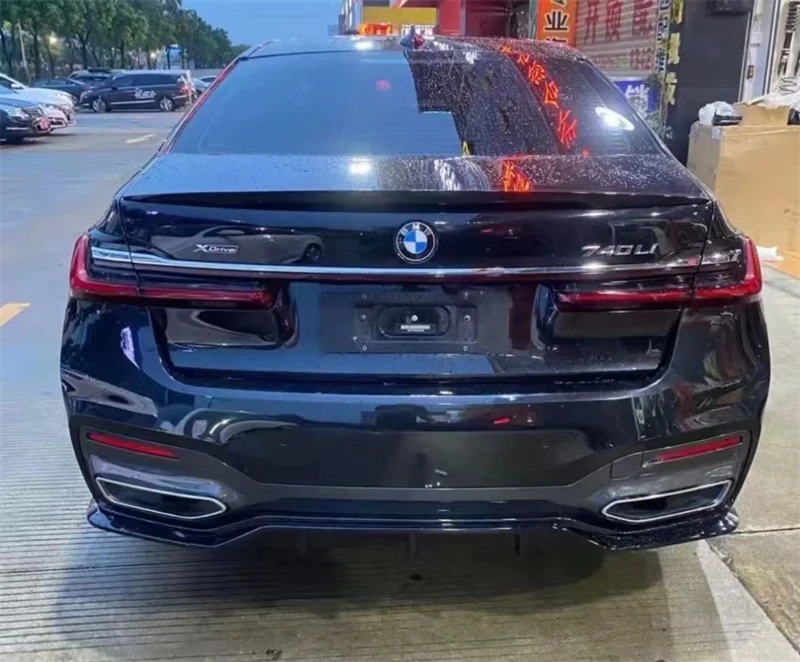 ل BMW G11 G12 G13 2017 2018 2019 2020 2021 ReaI ألياف الكربون الوفير الخلفي الشفة المفسد عدة
