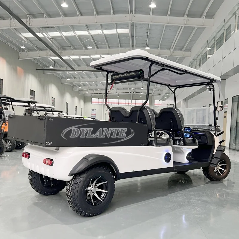 

Внедорожная 4 6-местная электрическая тележка для гольфа с Bump Custom Body Color Seat Color Lifted Buggy Golf Trolle с грузовым ящиком