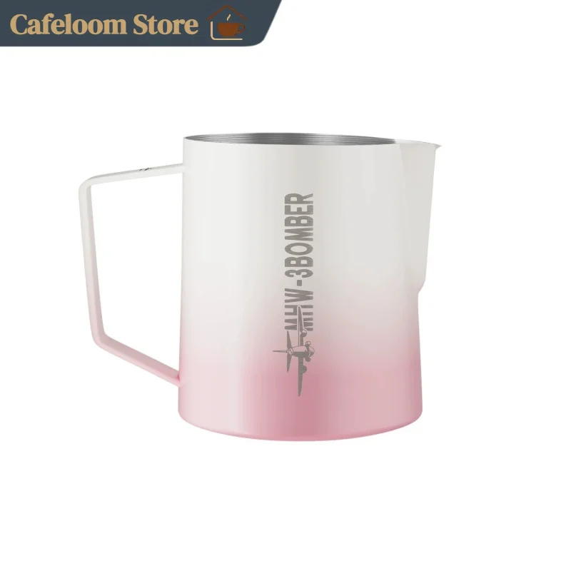 

Mhw-3bomber Professional Coffee Milk Pitcher Gradient Pink Latte Art Cup World Champion Style Milk Frothing Cup For Coffee