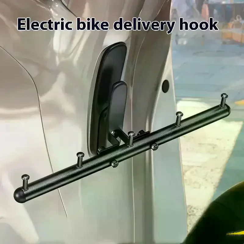 

Cross Bar Hook For Electric Bikes With Multiple Hooks Easy Installation Metal Hook Universal Multifunctional Hook