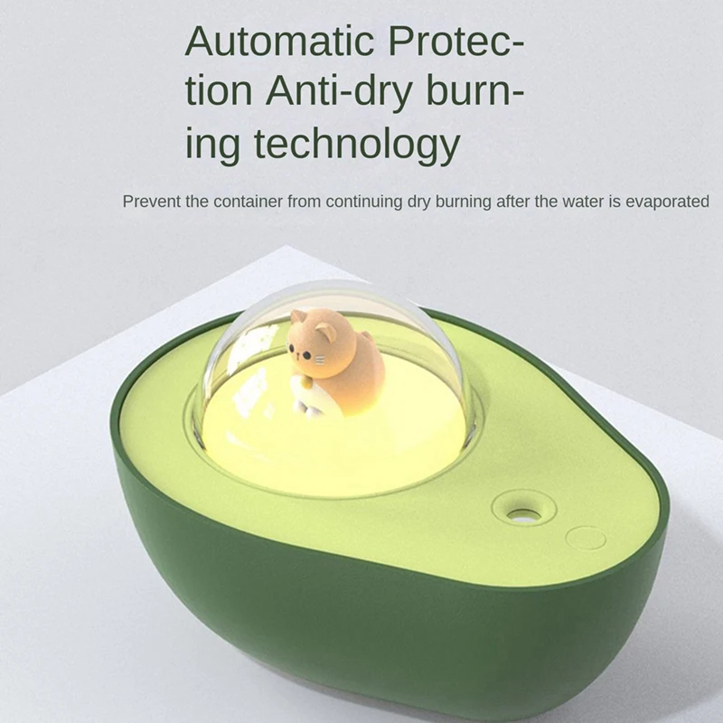 210Ml Cartoon Air Purification Humidifie Rechargeable With Atmosphere Light For Gift