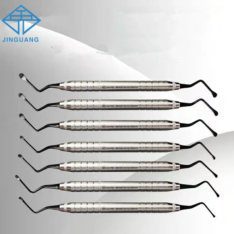 Dental Jagged Curette Professional Implant Instrument Tools 2.2/2.6/2.9/3.0/3.5/4.0/4.6 Stainless Steel Periodontal Bone Curette