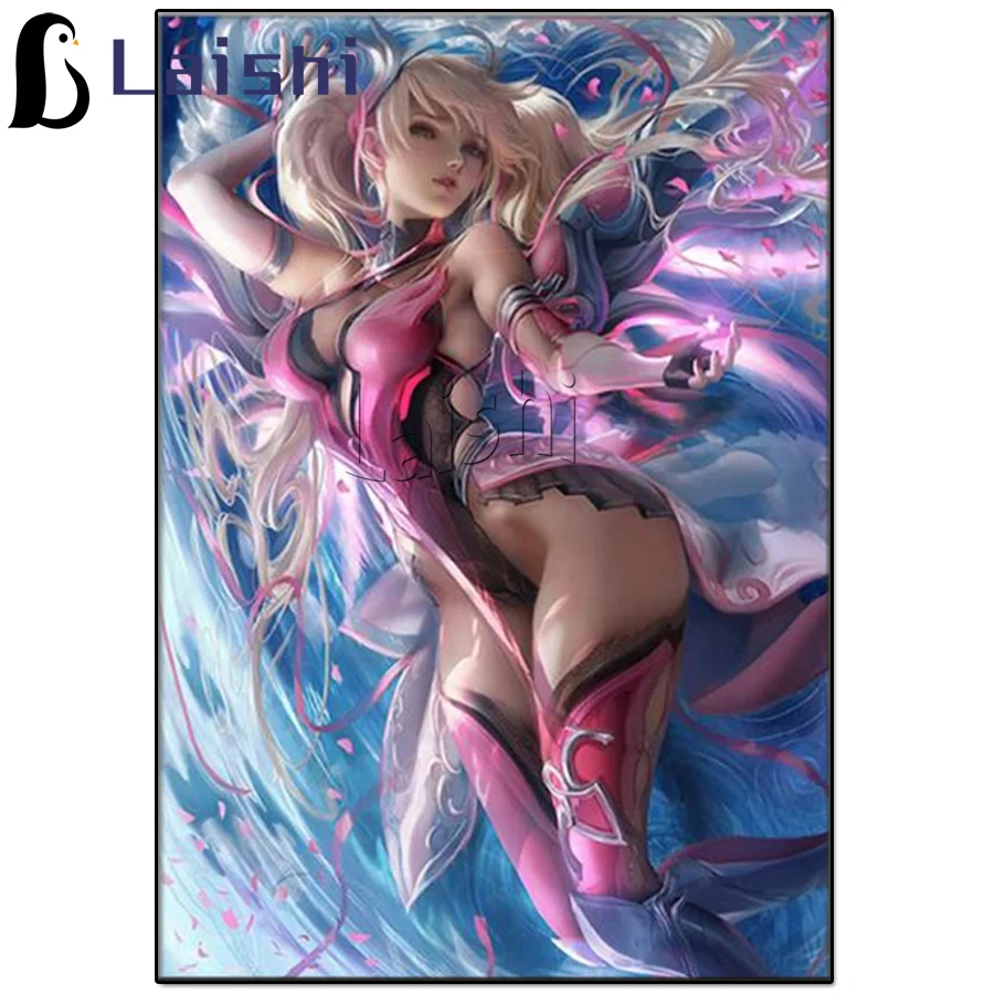 

Sexy Anime in-game character Girl diamond embroidery 5d diy diamond painting full square round drill cross stitch Modern gift,