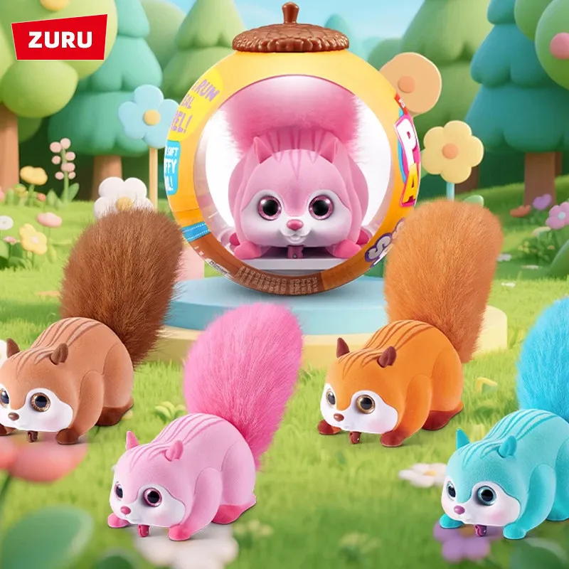 

New Surprise Doll Zuru Pets Alive Squirrel Running Away Biomimetic Animal Toys Pet Doll Squirrel Hamster Sound Running Toy Gifts