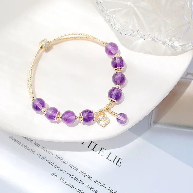 

DIY Jewelry for Women Natural Amethyst Crystal Bracelets Wholesale