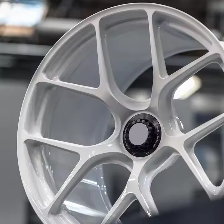 جنوط عجلات من خليط معدني أبيض مقعر عميق نمط رياضي جديد مع عجلات أحادية الكتلة مزورة 20/25/30/40 مللي متر ET 5x112 5x120 PCD #2