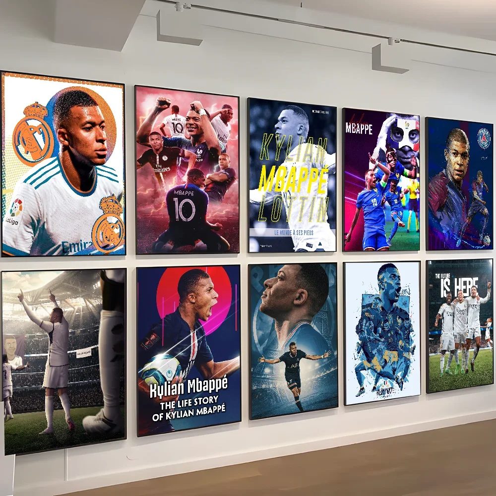 K-Kylian M-Mbappe Good Quality Prints and Posters Vintage Room Home Bar Cafe Decor Aesthetic Art Wall Painting