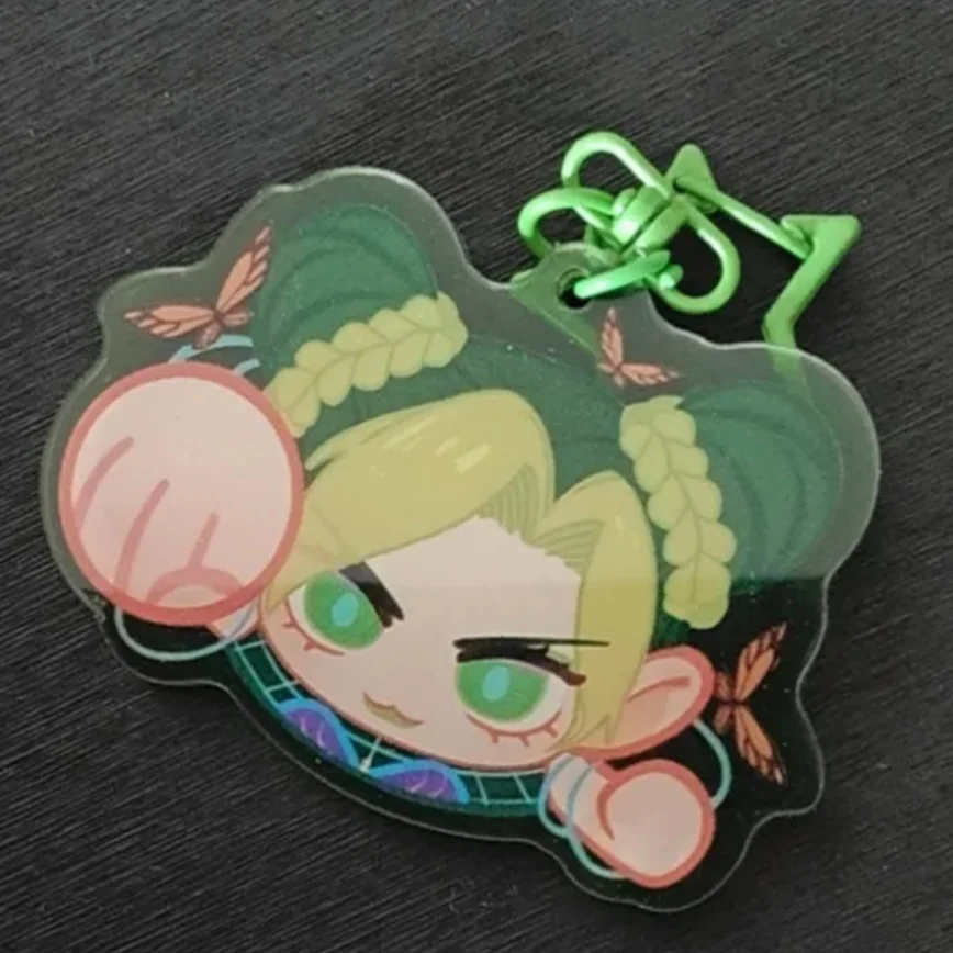 Jolyne Cujoh Fly аниме брелок JJBA Stone Ocean акриловый брелок для ключей мужской Kawaii брелок для ключей женская сумка кулон орнамент аксессуары Jolyne Cujoh Fly аниме брелок JJBA Stone Ocean акриловый брелок для ключей мужской Kawaii брелок для ключей женская сумка кулон орнамент аксессуары