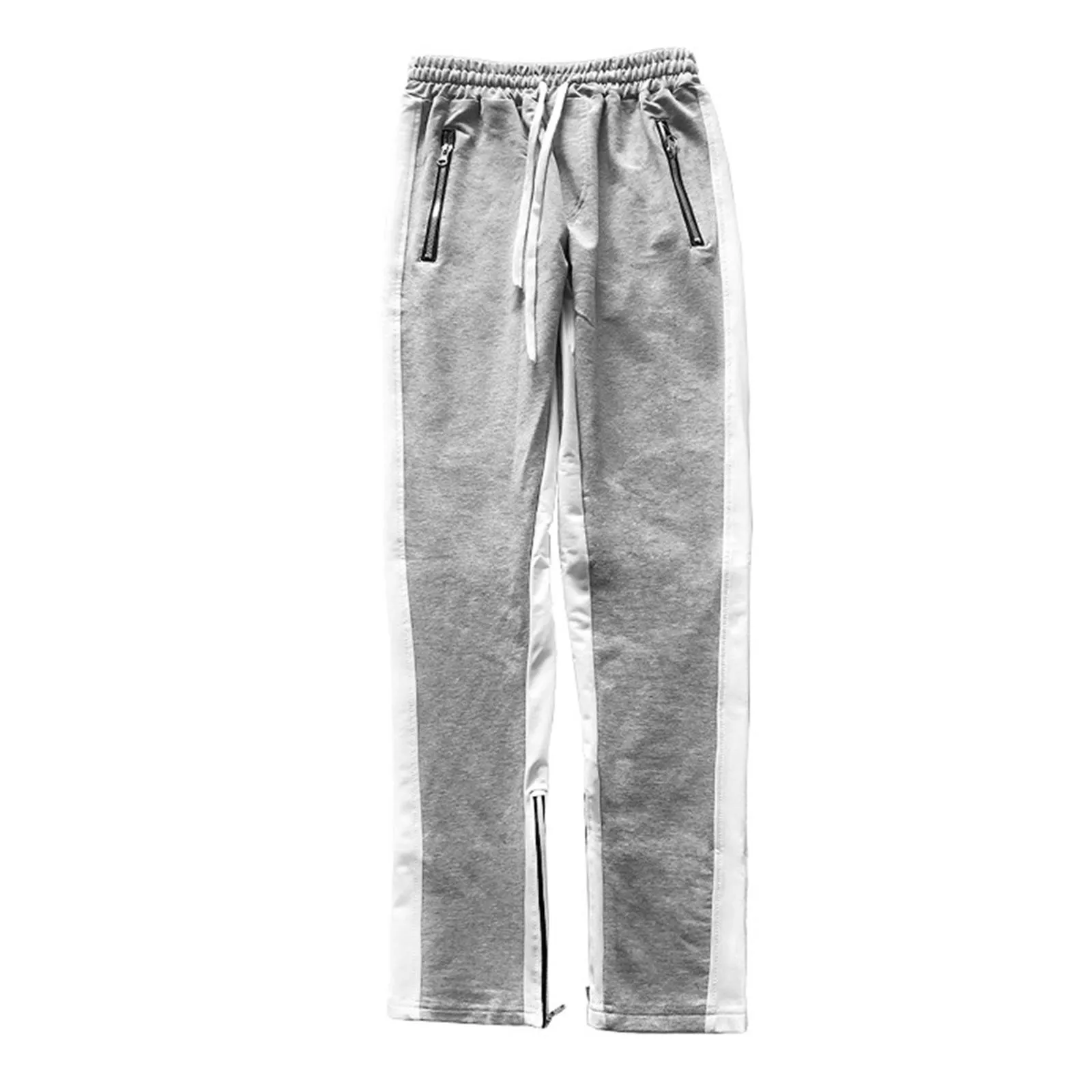 Mens Streetwear Premium Stacked Flare Fit Track Pants Workout Athletic Bottoms Jean Cut