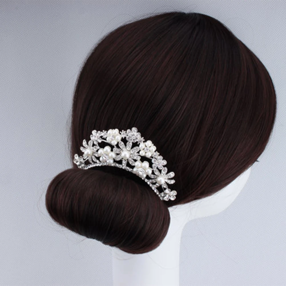 

Elegant Crystal Simulated Pearl Rhinestone Bridal Wedding Hair Combs Side Comb Lightweight Comfortable Styling Tool For Party