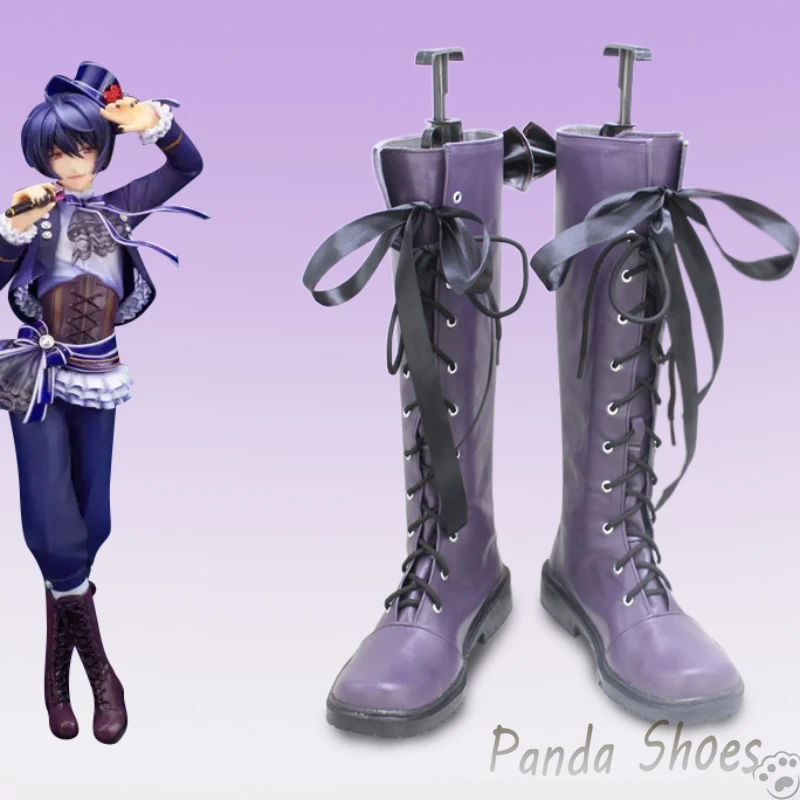 

Sakuma Ritsu Ensemble Stars Cosplay Shoes Anime Game Cos Halloween Long Boots Knights Cosplay Costume Prop Shoes for Con Party