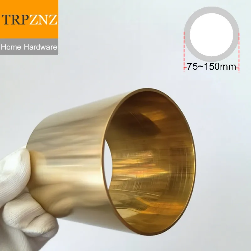 H62 Brass Tube Large Diameter OD 75 80 85 90 100 120 130 150mm Length 10cm Sturdy Wear Resistant for Water Supply Pipe