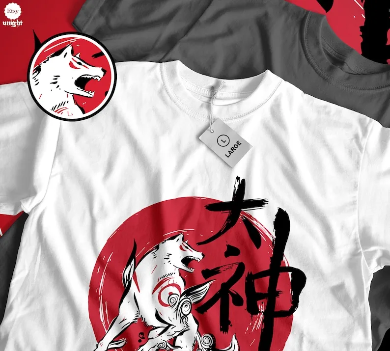 

Unisex Okami Amaterasu T-shirt - Mythical Sun Goddess Swea t shirt