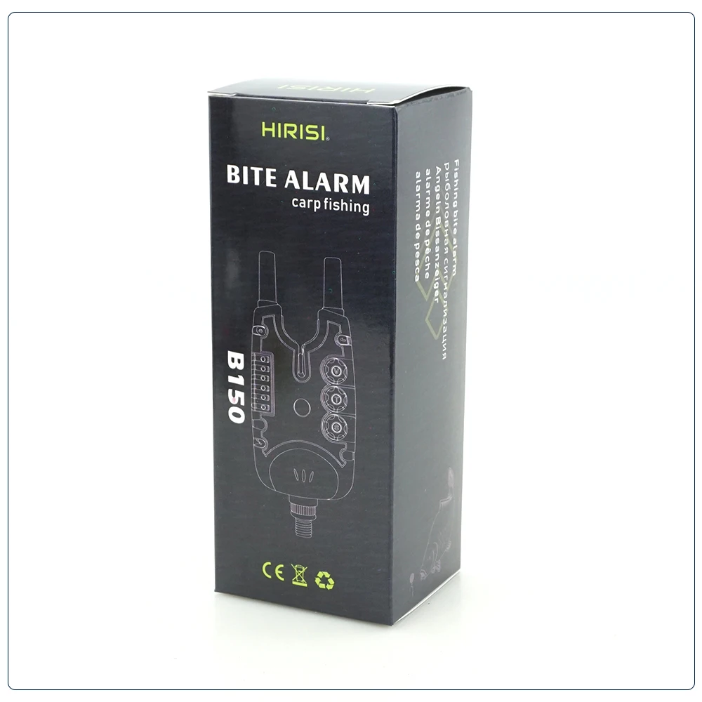 Hirisi Carp Fishing Bite Alarm with Adjustable Volume, Tone, Sensitivity & LED Indicator - Essential Fishing Accessory B150