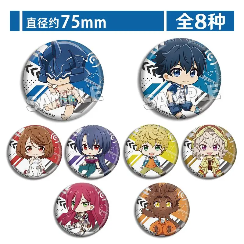 シャングリ・ラ・ボーダー Qバージョン 座り姿勢 75mm バーバッジ 趙和陵 アクリル製小型スタンドペンダントキーホルダーオーナメント