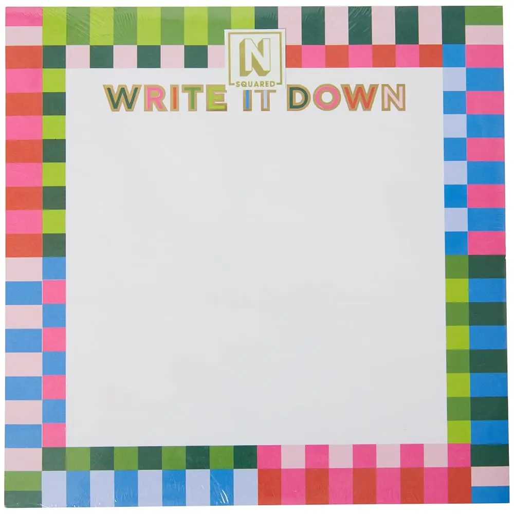

Блокнот CM25-25650 Signature N Squared Write it Down Jumbo, 150 листов, 8x8 дюймов, разноцветный