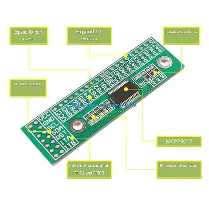 MCP23017 GPIO-Erweiterungskarte mit 16-Kanal-Layout für Lernprojekte Y4QF – Detail 10