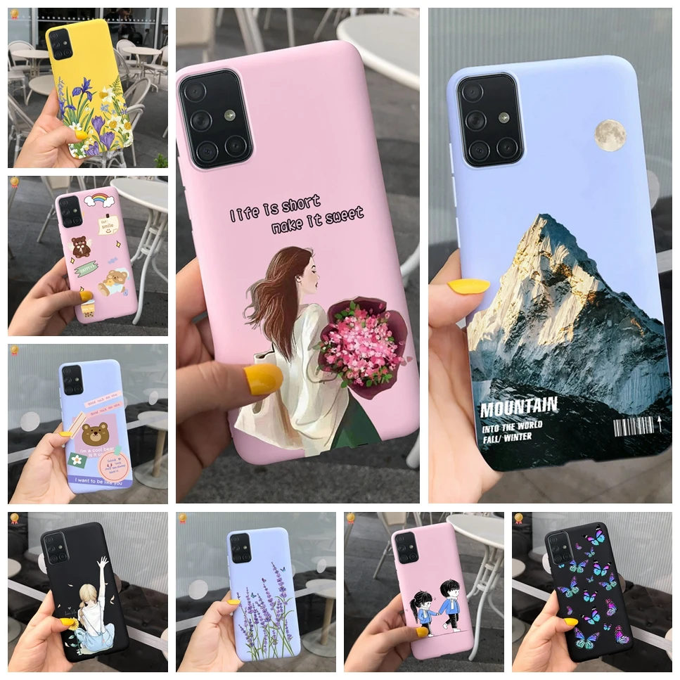 For Samsung Galaxy A51 4G UW 5G Case Cute Women 3D Shockproof Soft TPU Silicone Back Cover For Samsung A515F A516N A516V Funda