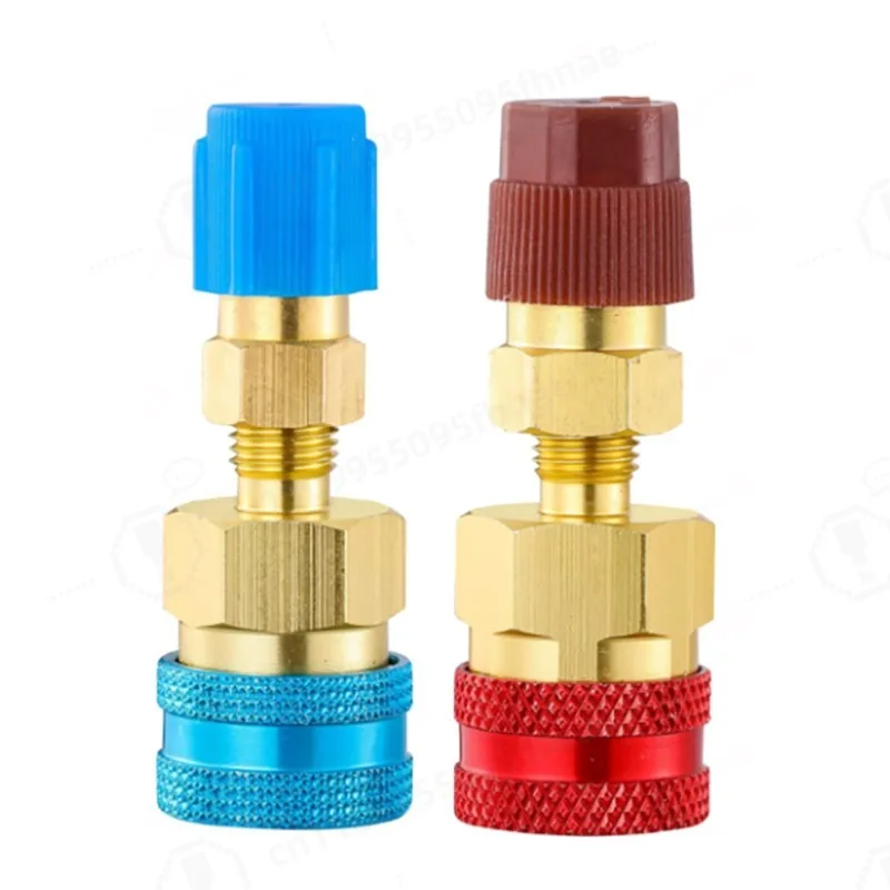 R1234yf Quick Connect Coupler Set, Automotive AC Refrigerant High Low Pressure Adapter Fitting Kit