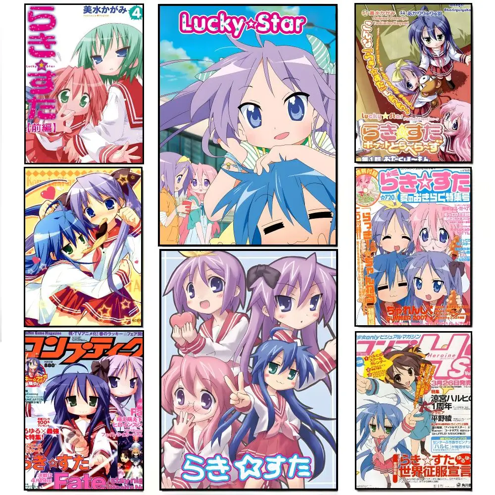 Anime Comedy Lucky Star Poster Elegant Indoor Artwork Design & Contemporary Home Decor