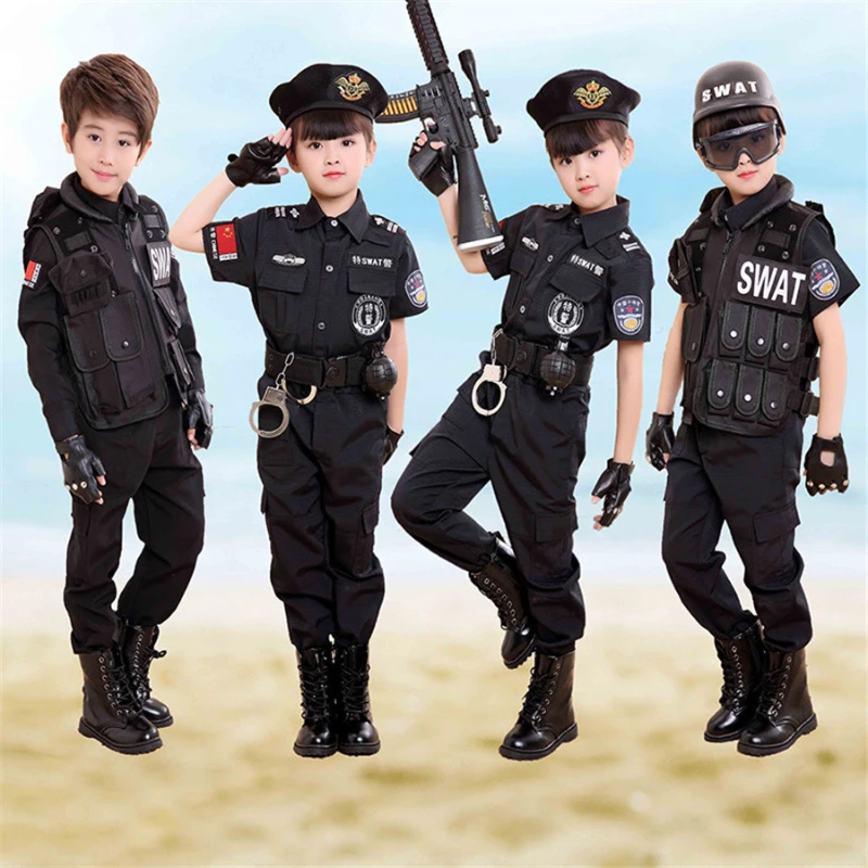 Uniforme cosplay para crianças, conjunto de roupas de luta para meninos e meninas, fantasias infantis, uniformes de desempenho