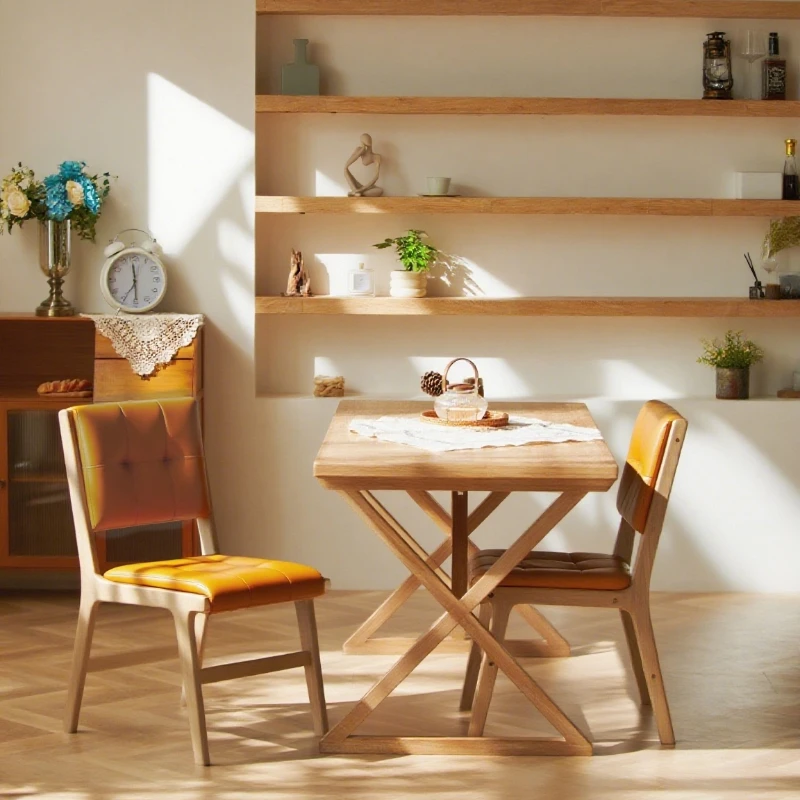 

‌ Обеденный стул из скандинавского дерева — табурет с мягкой спинкой, винтажное сиденье для отдыха, эргономичный стул для учебы, минималистичный табурет для ресторана