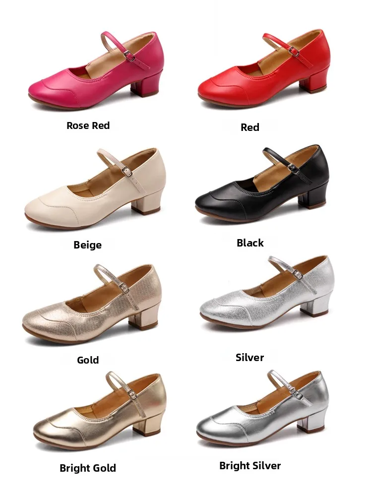 

Женские мягкие боты Gold Dance oes из натуральной кожи, квадратные Dancing oes для среднего возраста и ly Dancing oes для взрослых Dancing...