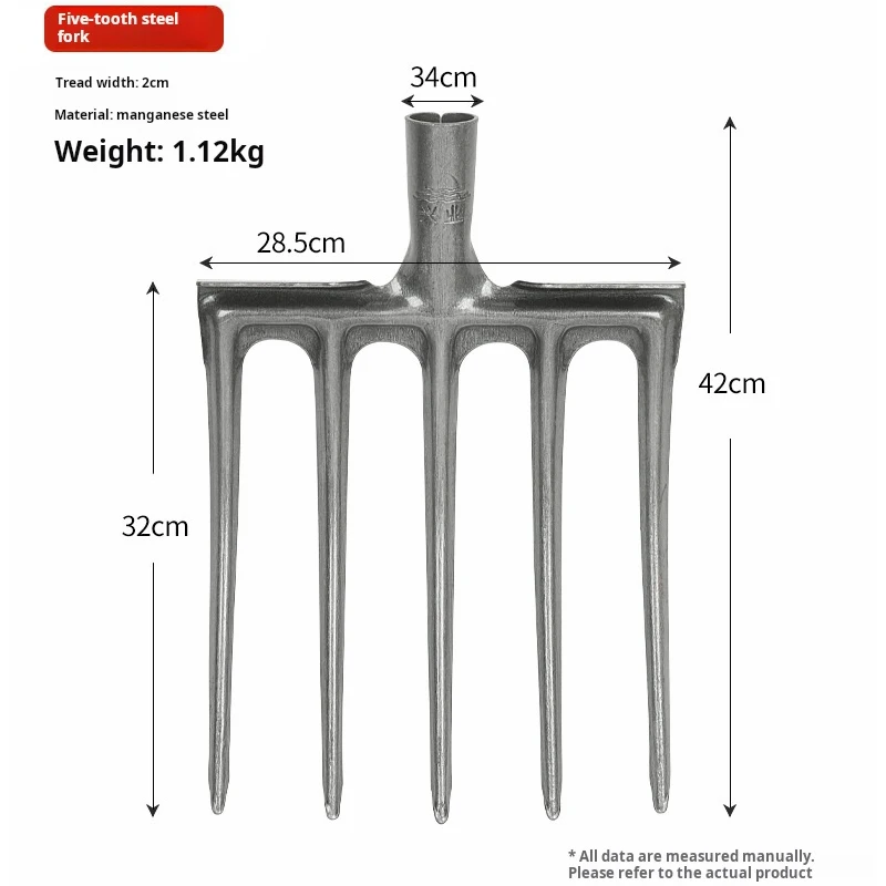 Imagem -05 - Garfo de Solo Solto Agrícola Manual Artefato de Giro de Solo de Jardim Garfo de Aço para Reclamamento de Terras e Escavação Ferramentas de Admissão