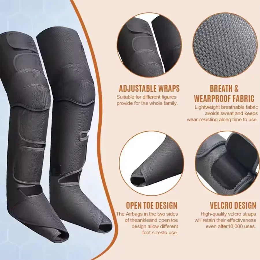 Wholesale factory Leg Massager for Circulation and Pain Relief, Air Compression Foot and Calf Massager Helpful for Relaxation