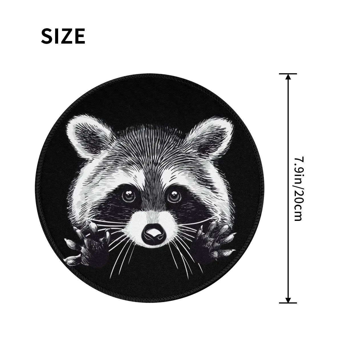 Raccoon Mouse Pad Little raccoon buddy Best Rubber Mousepad Anti-Slip Colors Print Desk Mouse Mat