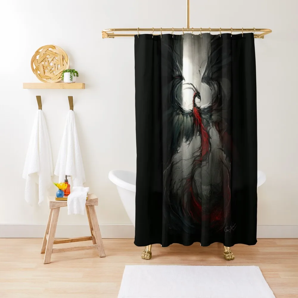 

Mat-Tarvaa -  Art by lian Black'Mor Shower Curtain Toilet Accessories Bathroom