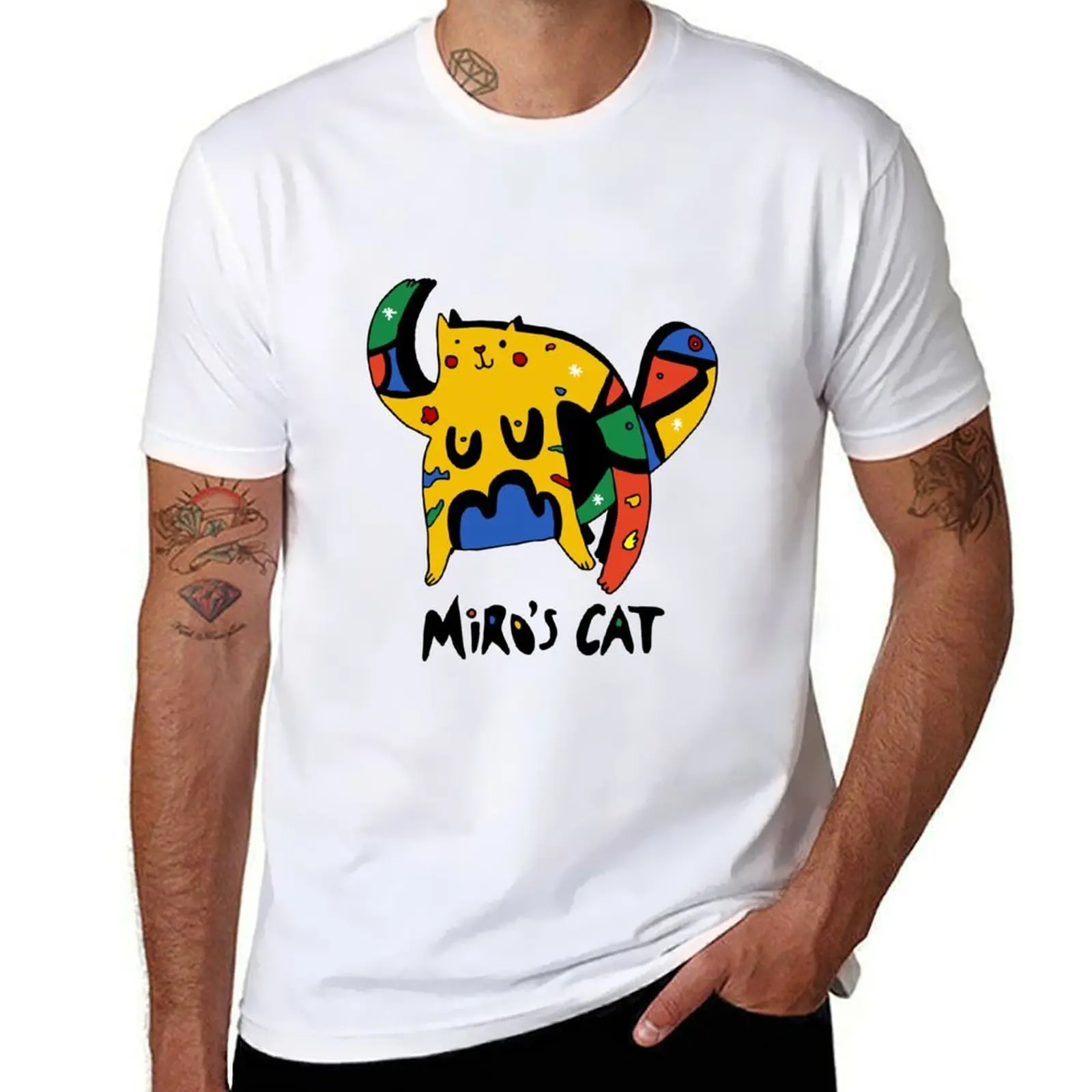 

Joan Miro's cat T-Shirt funny t shirts cotton man t shirts for men casual T-Shirt
