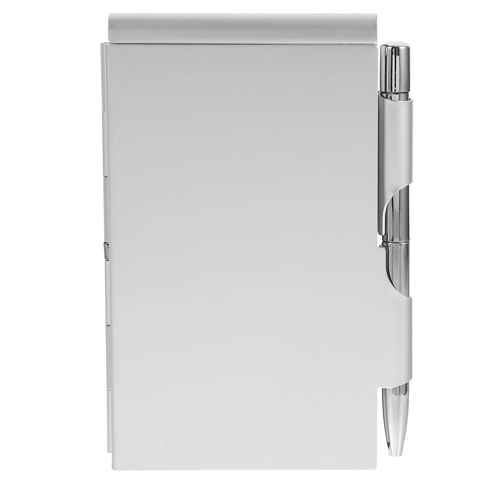 

Aluminum Notebook Holder 1 Mini Memo Pads Tearable Metal Shell Note Journal Case Portable Blank Pages Small Notepad