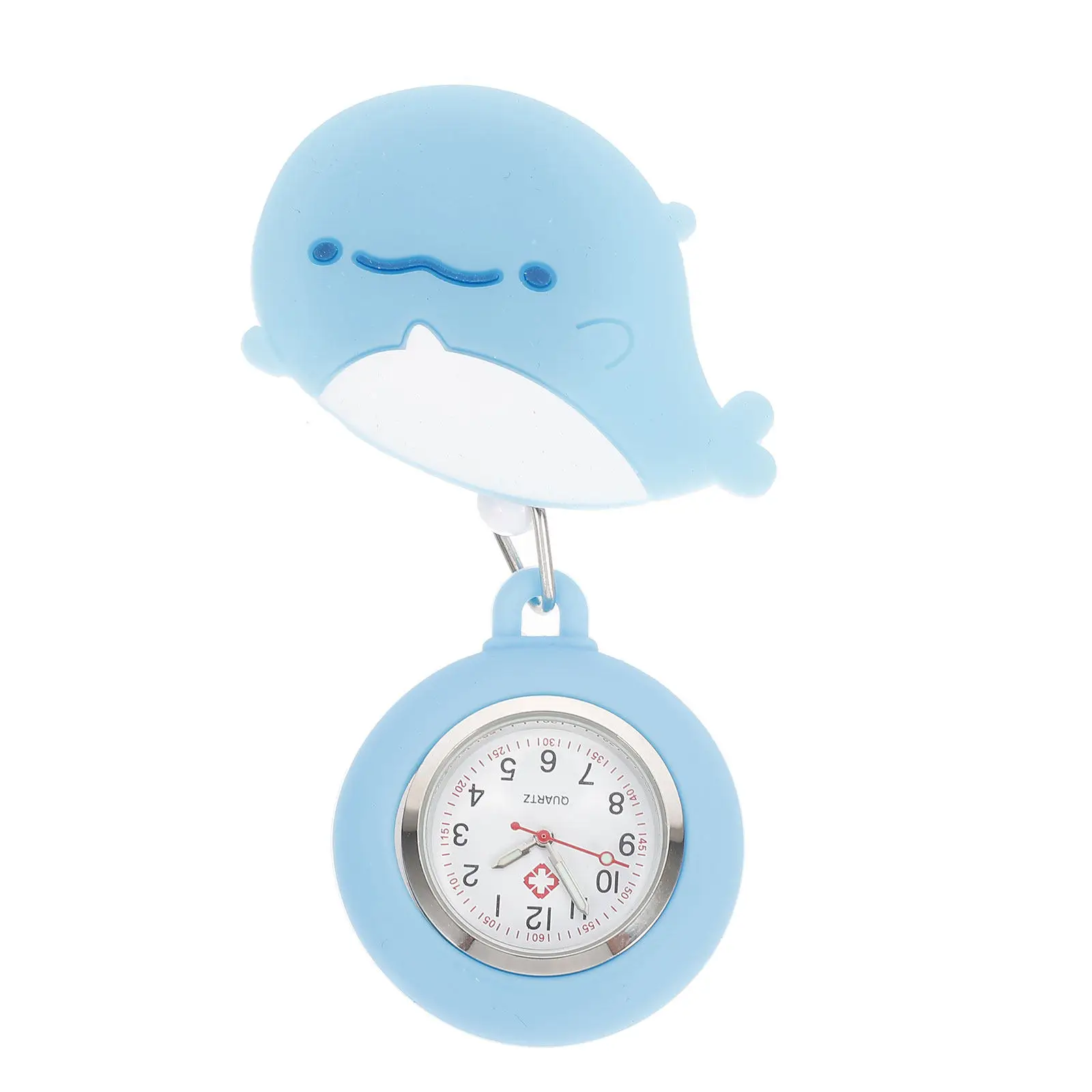 

Часы-брелок для медсестер, выдвижные, в мультяшном стиле, с клипсой, карманные, для медперсонала, для активного отдыха, кемпинга, бега, с ночной подсветкой циферблата