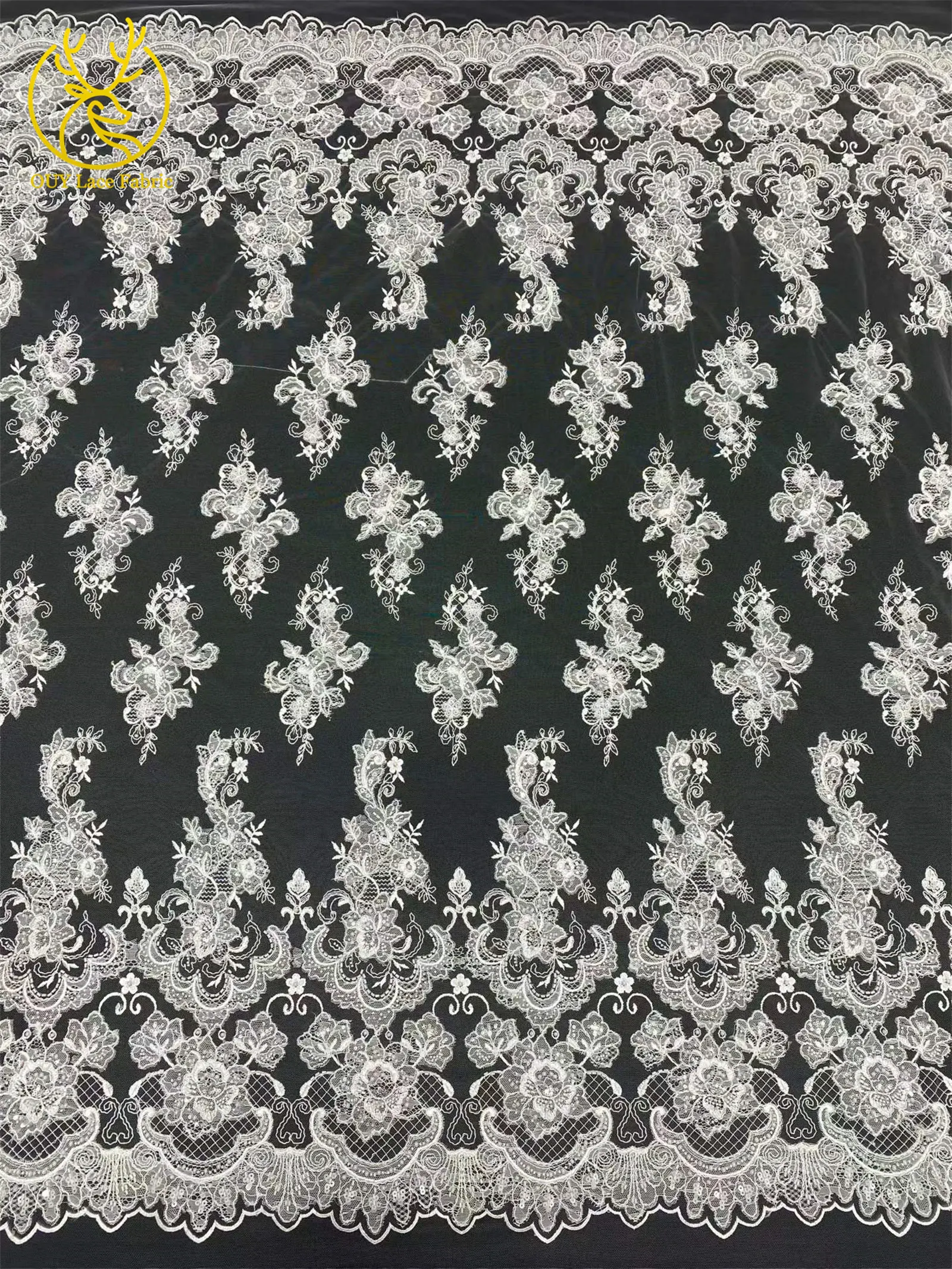 Neuer Stil Pailletten Perlen Stickerei Tüll Spitze Hochwertiger Französischer Netzstoff für 2026 Nigerianisches Braut-Abendkleid Nähen – Detail 7
