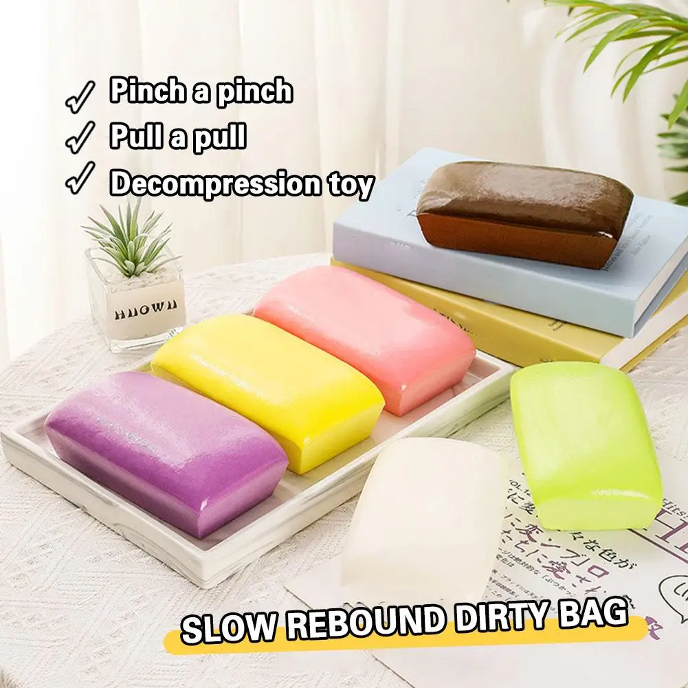 Kawaii Slow Rebound Dirty Bag Pinch Decompression Toy Pinch Squishies Slow Rising Stress Relief Squeeze Toys For Kids K3O7