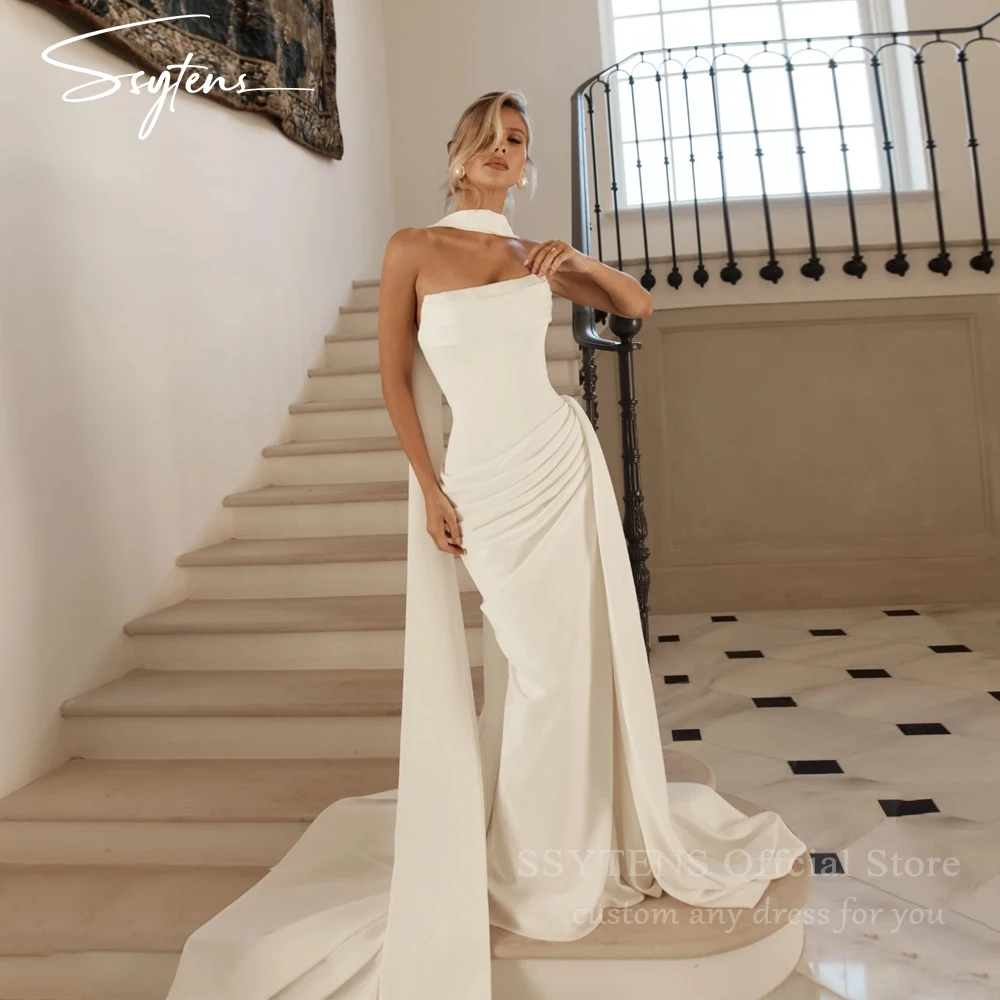

SSYTENS Modern Mermaid Wedding Dresses Bridal Gowns Strapless Bridal Dresses Boho Women Customized свадебное плать
