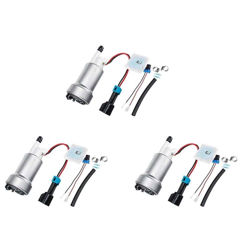 

3X 12V 450LPH Fuel Pump Kit Accessories For Racing Walbro F90000274