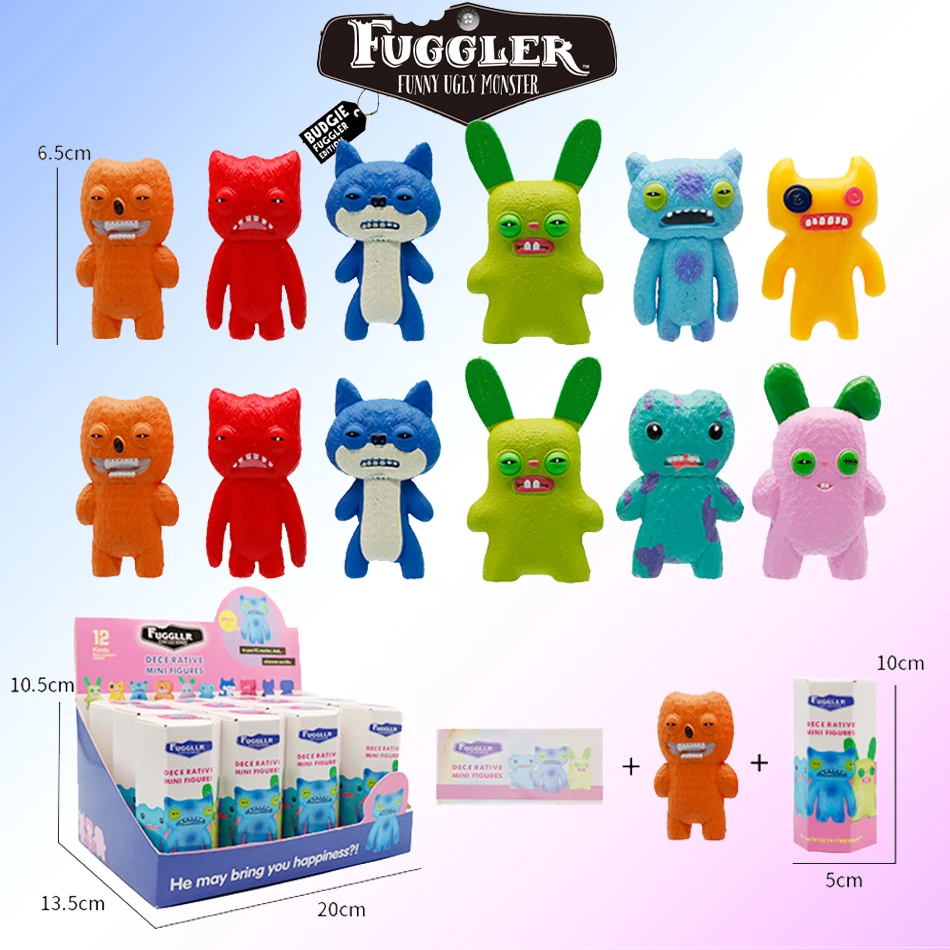 

Новый Fuggler, оригинальная фигурка 6-8 см, модель игрушки, уродливые зубы, монстры, ПВХ, АБС-пластик, милый маленький брелок, настольная слепая коробка, подарки