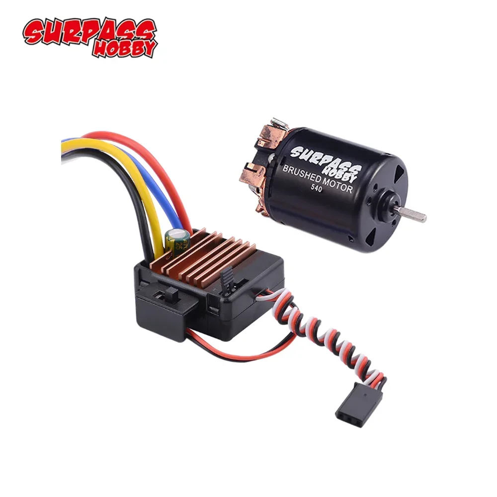 Overtref Hobby 540 geborstelde motor - 13T-80T Multi-Turn, 60A ESC Combo voor 1/10 Off-Road Rock Crawler RC auto