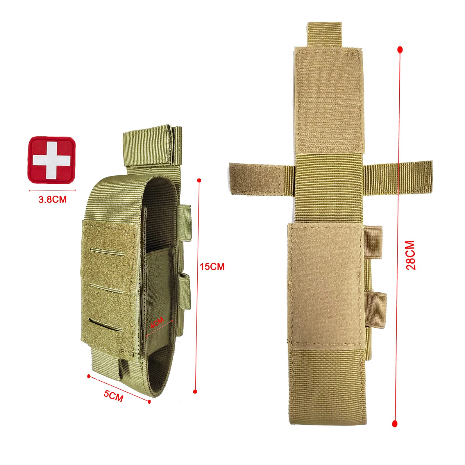Molle First Kit Aid Tourniquet Survival Medical Belt 2nd Bag Holder Hiking Camping Emergency Rescue
