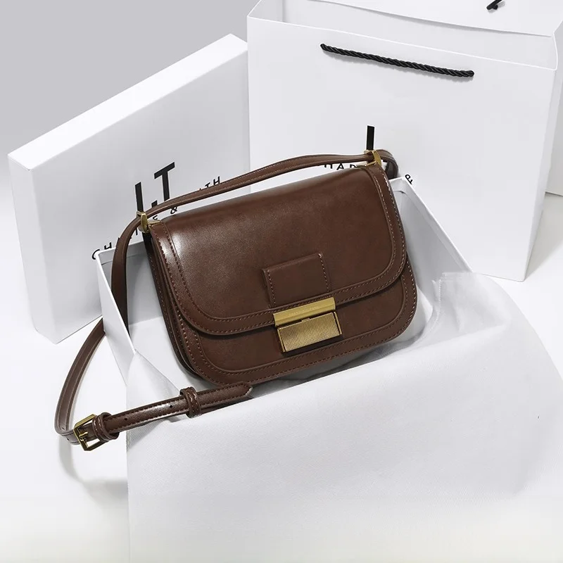 

Vintage Sle Metal Bule Tofu Bag 2025 Summer New Flip Cover Single oulder Bag Crossbody Commuting Small Square Bag Trend